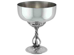Серебряная ваза на витой Серебряный ножке 14 см, 30 мл 930416